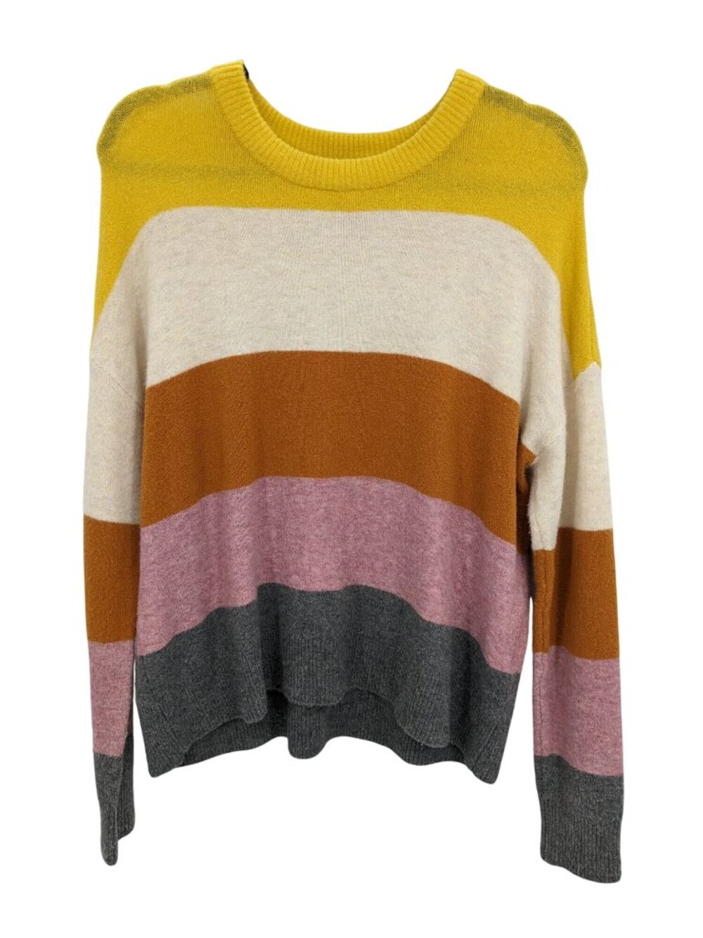 Madewell Wool Alpaca Blend Colorblock Sweater Indie Sleaze Casual Pullover Small